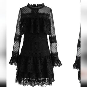 sheer and lace dress size medium